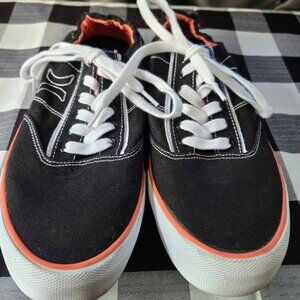 Hurley Del Mar Lace Kick Down Shoes Womens Low Top Sneakers Black Size 7M